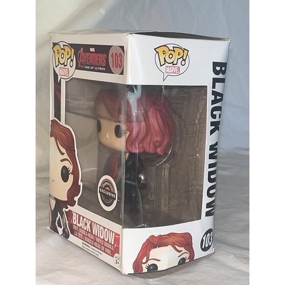 FUNKO POP! Marvel: Avengers - Black Widow #103 GameStop Exclusive Bobble-Head - Picture 2 of 10